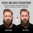 Heated Beard Straightener for Men - 5 Temperature Setting, Anti-scalding, Heated Beard Styling Comb, Beard Brush Grooming Kit, Amazing Gift for Father's Day, Anniversary & Birthday Infinity Warehouse