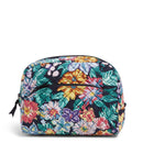 Vera Bradley Women's Cotton Large Cosmetic Makeup Organizer Bag, Happy Blooms, One Size Vera Bradley