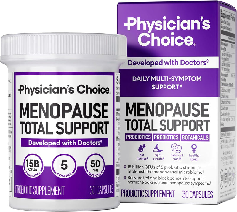 Physician's CHOICE Menopause Probiotic Supplement for Women with Black Cohosh - Support for Hot Flashes, Night Sweats, Hormone Balance, Weight Management & Gut Health - Perimenopause & Menopause Infinity Warehouse