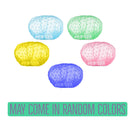 Basic Plastic Shower Hair Caps - Pack of 6 - Solid Polyester Shower Hair Turban - Large Size Head Shower Cap OFXDD