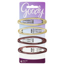 Goody Snap Hair Clips, Big Oval Epoxy, 4-count "Assorted Colors" GOODY