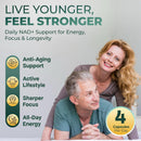 UPLIFE NAD+ Supplement 1,372mg Liposomal NAD+ with CoQ10, Resveratrol, Spermidine, L-Theanine, Apigenin & PQQ NMNH Alternative Booster for Cellular Energy, Healthy Aging, Immune Health 120 Capsules Infinity Warehouse