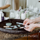 Lay-n-Go Cosmo Drawstring Makeup Organizer Cosmetic & Toiletry Bag for Travel, and Daily Use with a Durable Patented Design, 20 inch, Evergeen Lay-n-Go