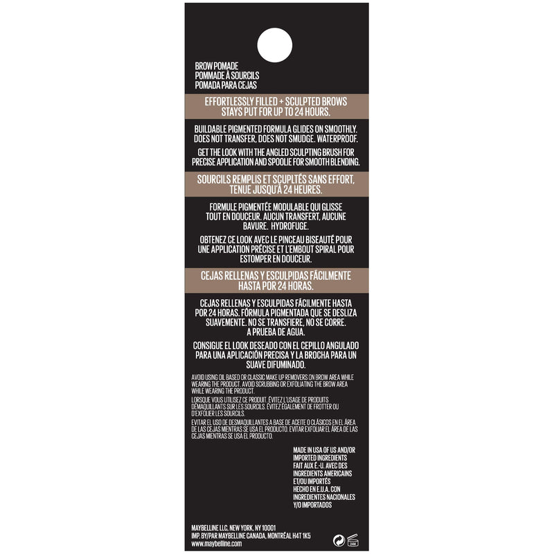 Maybelline New York Tattoostudio Brow Pomade Long Lasting, Buildable, Eyebrow Makeup, Blonde, 0.106 Oz Maybelline New York