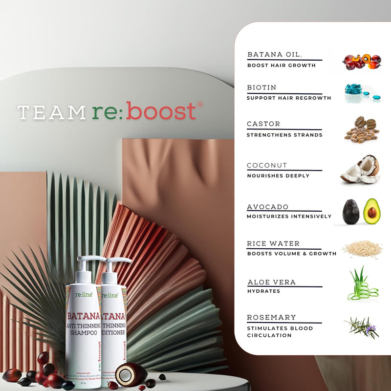 Batana Shampoo and Conditioner for Thinning Hair Shampoo and Conditioner for Men & Women with Raw Organic Batana Oil for Hair Growth Shampoo and Conditioner Set Batana Shampoo for Hair Growth DR SEBI Infinity Warehouse