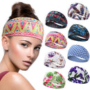 Headbands for Women, Bohemian Style Yoga Elastic Headwraps Head Wrap Hair Band 8 Pack (Style 1) ZUOSIVNAT