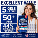 Teeth Whitening Gel with Trays 44% Carbamide Peroxide 5 Syringes - 50+ Uses Infinity Warehouse