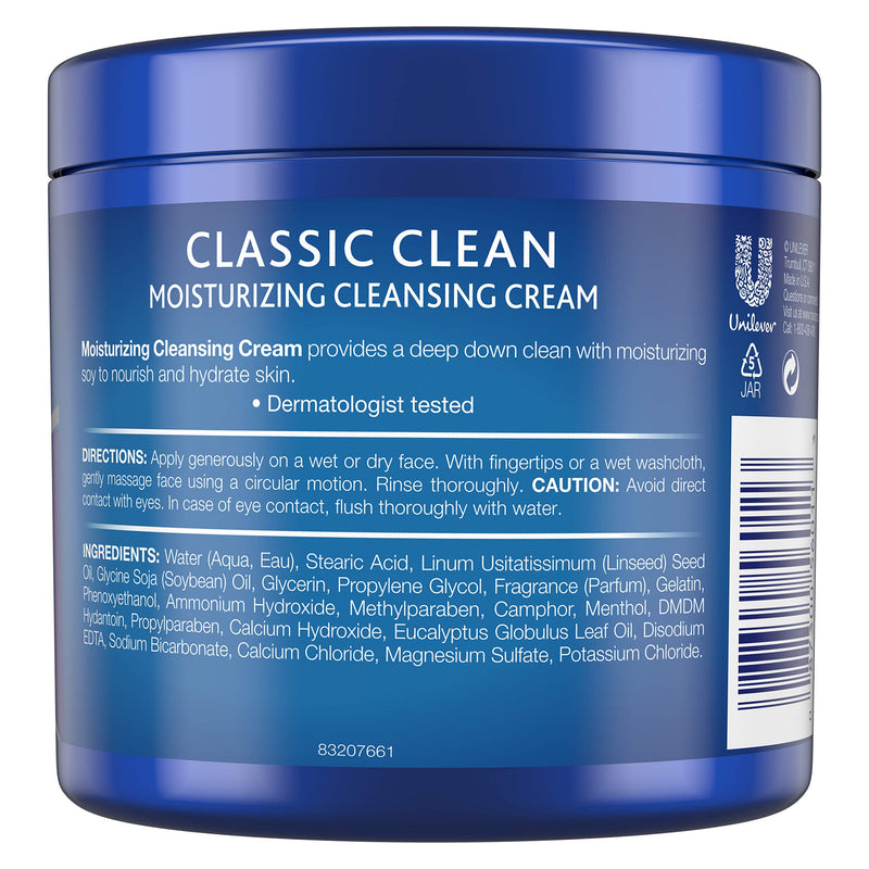 Noxzema Classic Clean Cream Moisturizing Cleansing, 12 oz Noxzema