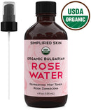 Rose Water for Face & Hair (4 oz) and Hyaluronic Acid Serum for Face & Eyes (2 oz) Simplified Skin
