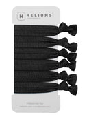 Cyndibands Gentle Elastic Knotted Ribbon Ponytail Holders Hair Ties 6-pack (All Black) Cyndibands