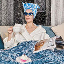 Leotruny Shower Cap Reusable Bow Bath Cap Waterproof for Women All Hair Lengths (C04-Wave) leotruny Store
