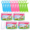 Dental Floss Picks, FAMILIFE Kids flossers Toddler Threaders Children Unwaxed Unflavored Fluoride Free Dental Floss Child Kid Flossing Sticks with Travel Cases 200 Picks FAMILIFE
