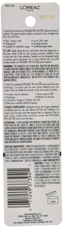 L'Oreal Paris Makeup Infallible Pro-Last Pencil Eyeliner, Waterproof and Smudge-Resistant, Glides on Easily to Create any Look, Forest Green, 0.042 oz. L'Oreal Paris