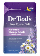 Pure Epsom Salt, Melatonin Sleep Soak with Essential Oil Blend Teal's, 3 Lbs (Pack of 2) Pure Epsom