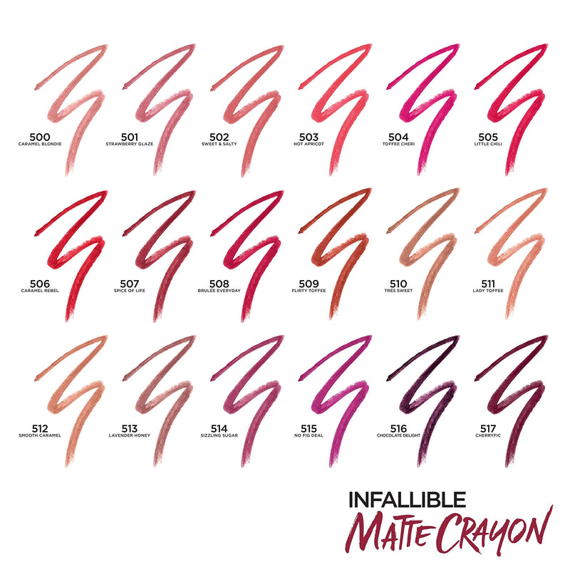 L'Oreal Paris Infallible Matte Lip Crayon, Little Chili (Packaging May Vary) L'Oreal Paris