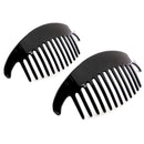 Camila Paris CP2872/2 Black Large Interlocking Combs Set of 2 French Hair Side Combs, Flexible Durable Strong Hold Hair Clips for Women, No Slip Styling Girls Hair Accessories, Made in France Camila