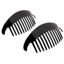 Camila Paris CP2872/2 Black Large Interlocking Combs Set of 2 French Hair Side Combs, Flexible Durable Strong Hold Hair Clips for Women, No Slip Styling Girls Hair Accessories, Made in France Camila