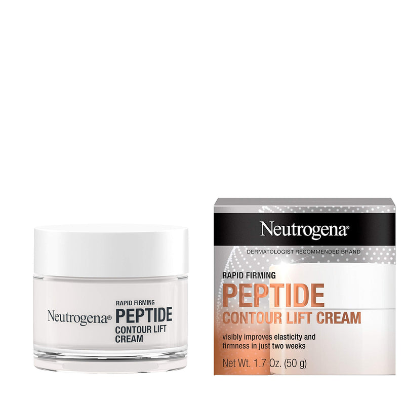 Neutrogena Rapid Firming Peptide Contour Lift Face Cream, Moisturizing Daily Facial Cream to visibly firm & lift skin plus smooth the look of wrinkles, Mineral Oil- & Dye-Free, 1.7 oz Neutrogena