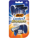 BIC Comfort 3 Advance Men's Disposable Razor, 4 Count BIC
