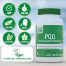 Health Thru Nutrition PQQ 20mg 120 Servings Pyrroloquinoline Quinone as PureQQ | Promotes Mitochondrial Biogenesis | Certified Vegan | Non-GMO Gluten Soy Free Capsules| Clean Label PQQ Supplement Infinity Warehouse