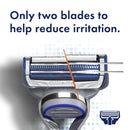 Gillette SkinGuard Mens Razor Blade Refills, 12 Count, Designed for Men with Skin Irritation Gillette