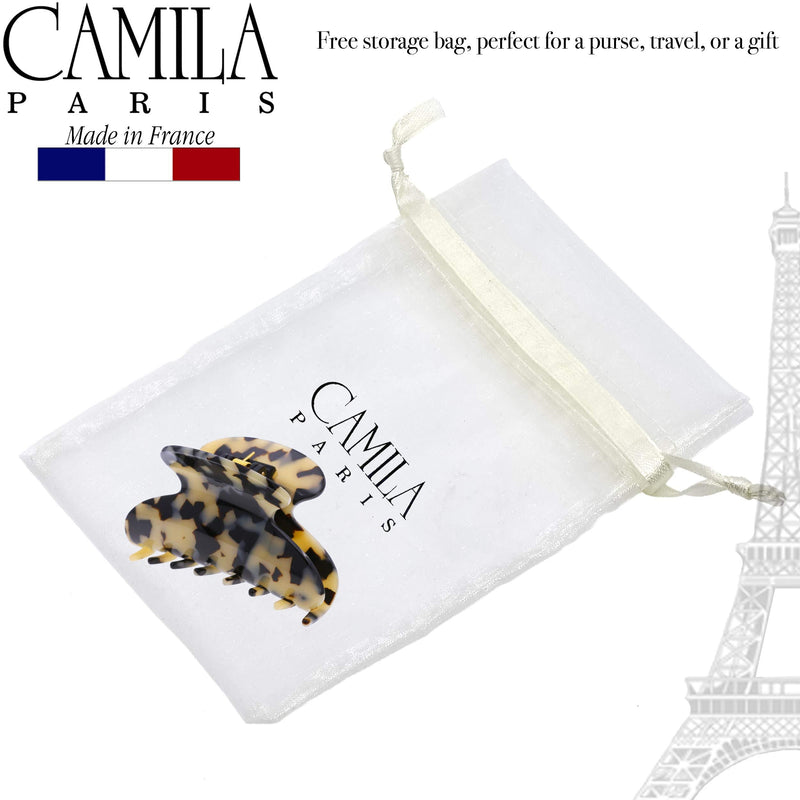 Camila Paris CP3057 French Hair Clips for Women, Handmade, Ivory Tokyo, for Thick Volume Hair, Girls Hair Claw Clips Jaw, Durable Styling Hair Accessories for Women, Strong Hold Grip, Made in France Camila