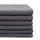 SINLAND Premium Microfiber Washcloth Makeup Remover Cloth Waffle Weave Facial Cleansing Cloth Face cloth and Body Cloths 6 Pack 13 Inch x 13 Inch Grey SINLAND