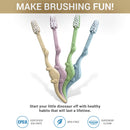ROARex Vegan Eco Friendly Natural Dinosaurs Inspired Kids Toothbrush Made from Plants | 100% Biodegradable and Compostable | 1% for The Planet Product… ANPEI