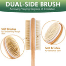 Back Brush Long Handle For Shower - Soft And Firm Double Sided Exfoliating Bath Body Scrub Brush for Men And Women - Use Back Showering Scrubber Wet For Washing/Scrubbing - Use Dry For Exfoliation GreenLeaf MAYDZ