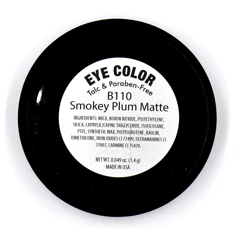 Smokey Plum Dark Purple Violet Brown Matte Opaque Pressed Powder Eye Shadow Eyeshadow Talc & Paraben Free Vegan No Animal Testing & Cruelty Free Matte Pure Ziva