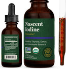 Global Healing Center - Detoxadine - Organic Nascent Liquid Iodine Supplement Drops for Thyroid Support, Detox Cleanse, and Metabolism - Non-GMO, Vegan, 200 Servings Iodine Drops (1 Oz) Infinity Warehouse