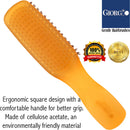 Giorgio GION2O Neon Orange 6.25 inch Gentle Touch Detangler Hair Brush for Men and Women. Soft Bristles for Sensitive Scalp. Wet and Dry for all Hair Types. Scalp Massager Brush Stimulate Hair Growth GIORGIO