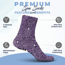 Moisturizing Spa Socks Aloe Infused | 2-Pair | Fuzzy Non Skid Gel Sleeping Socks Pembrook Store