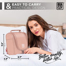Premium Small Hanging Travel Toiletry Bag for Women and Men, Hygiene Bag, Bathroom and Shower Organizer Kit with Elastic Band Holders for Toiletries, Cosmetics, Makeup, Brushes (Small) BOACAY