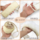 Premium Natural Egyptian Shower Loofah Sponge and Back Scrubber Back Bundle, Exfoliating Shower Loofah Body Scrubbers Buff Away Dead Skin for Smoother, More Radiant Appearance ALMOONI