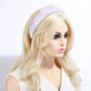 SP SOPHIA COLLECTION Women's Sparkling Crystal Padded Rhinestone Wide Bejeweled Hair Headband Party Hairband Hair Accessories in Iridescent SP Sophia Collection