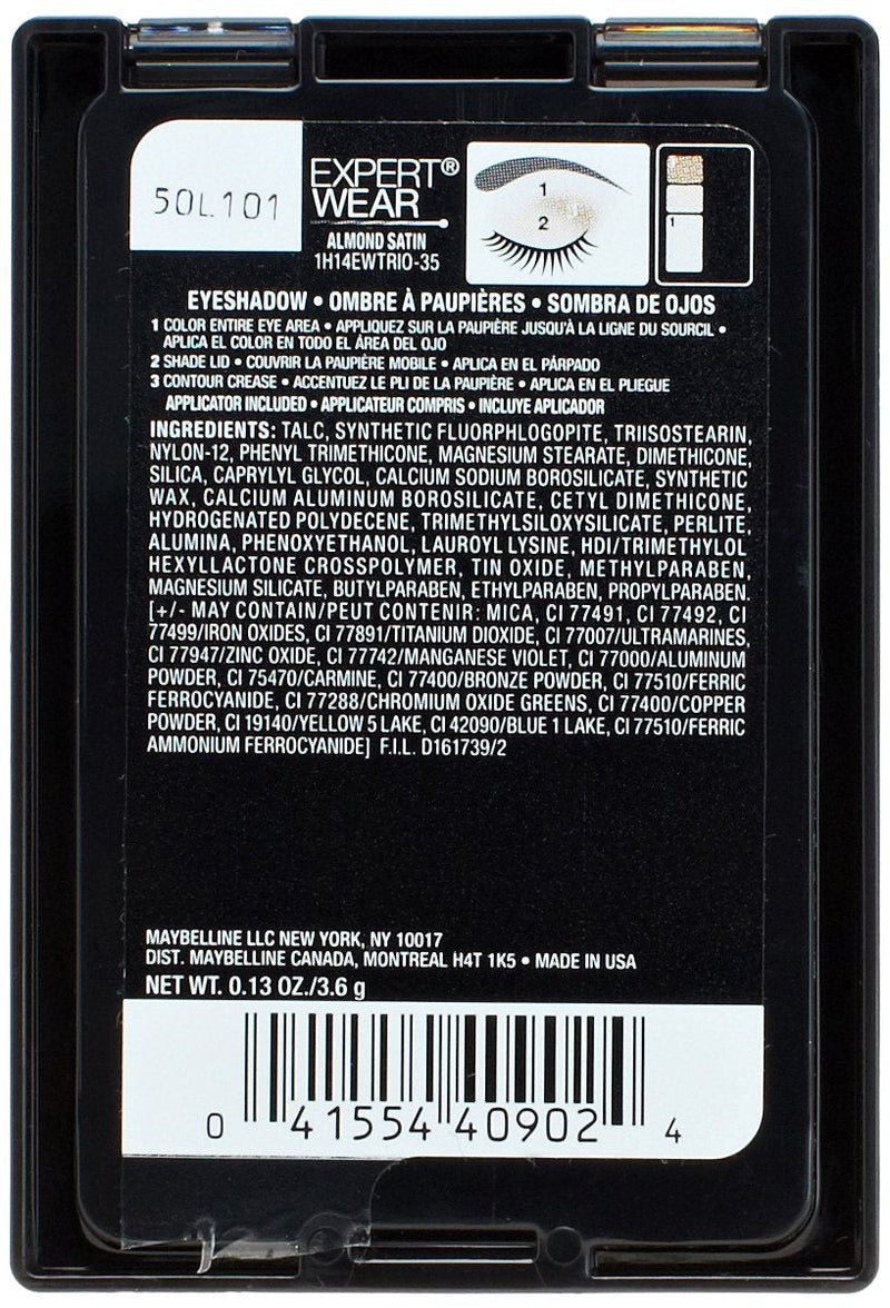 Maybelline New York Expert Wear Eyeshadow Trios, Bronze Haze, 0.13 Ounce Maybelline New York