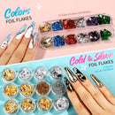 Nail Art Designs for Nails, Nail Foil Sticker, Nails Gems and Rhinestones, Nail Art Fruit Slices , Chunky Glitter, Nail Sequins Laser Star, Holographic Sparky Mixed Heart,Nail Decorations Teenitor