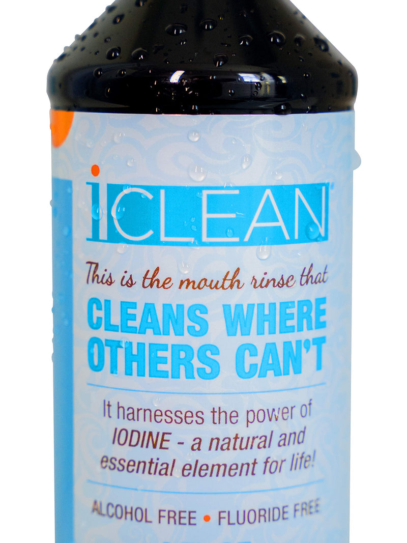 iCLEAN Mouthwash, Fluoride Free, Alcohol Free, Harnesses The Power of Iodine. Molecular Iodine Mouth Rinse That Cleans Where Others Can't iClean