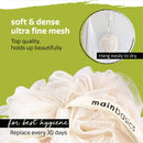 MainBasics Seaweed-Infused Bath Shower Loofah Sponge Pouf Body Scrubber Exfoliator (Set of 3) MainBasics