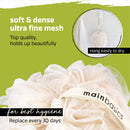 MainBasics Seaweed-Infused Bath Shower Loofah Sponge Pouf Body Scrubber Exfoliator (Set of 3) MainBasics