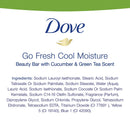 Dove Skin Care Beauty Bar for Softer Skin, Cucumber & Green Tea More Moisturizing than Soap, 3.75 Oz, Pack of 6 Dove