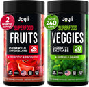 Fruits and Veggies Supplement - High Fiber Supplement for Immunity, Gut & Energy - Super Reds & Super Greens Supplements with Marshmallow Root - 240 Reds and Super Greens Powder Superfood Capsules Infinity Warehouse