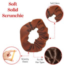 Set of 2 Solid Scrunchies (Camel) Motique Accessories