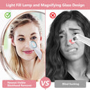 Blackhead Remover Vacuum, Upgraded Visible Facial Pore Cleaner with Magnifier & LED Filling Light, 3 Removable Suction Nozzles & 4 Acne Comedone Pimple Extractor Tools & USB Charging Cable Included Yootte