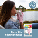ZenToes Moisturizing Gel Sleeping Gloves Dry Hands Treatment - 1 Pair Unscented Hydrating Cracked Hand Healing Gloves - Repair Rough, Chapped Skin Overnight (Cotton Pink) ZenToes Store