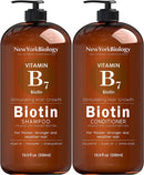 Biotin Shampoo and Conditioner Set for Hair Growth and Thinning Hair – Thickening Formula for Hair Loss Treatment – For Men & Women – Anti Dandruff - 16.9 fl Oz NEW YORK BIOLOGY THE ULTIMATE COSMECEUTICALS