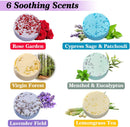 Lagunamoon Shower Steamers Aromatherapy Set of 12 for Relaxation, Shower Bomb with Essential Oils for Home Spa, Perfect Self Care Gifts for Women, Relaxation Gifts for Moms Lagunamoon