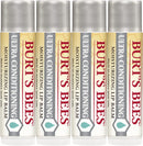 Burt's Bees Lip Balm, Moisturizing Lip Care, 100% Natural, Ultra Conditioning with Shea, Cocoa & Kokum Butter (4 Pack) Burt's Bees