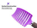 Zabolight Vent Hair Brush Vented Detangling Hair Brush for Thick Long Curly Hair, Curved Fast Blow Drying Brush for Women & Men (Purple) Zabolight